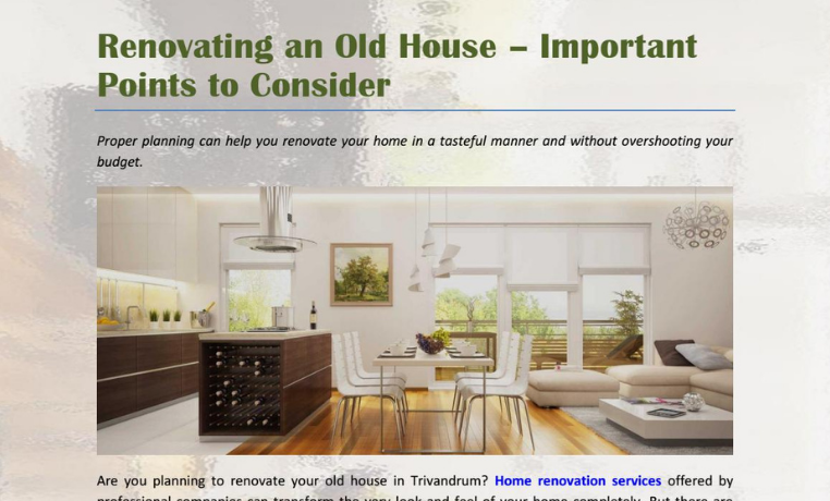 How to Renovate an Old House Style