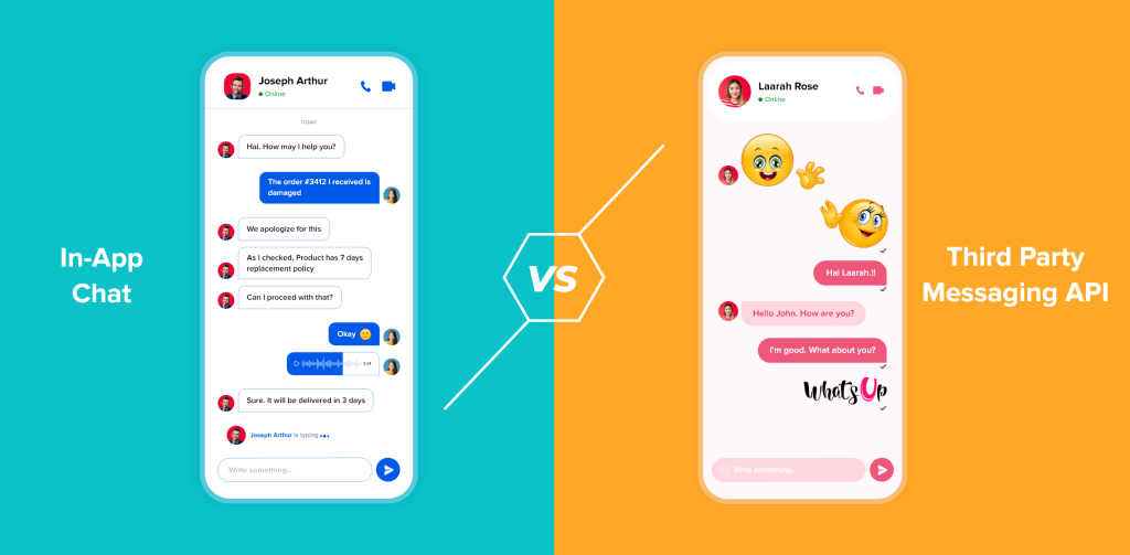 in app chat vs messaging API